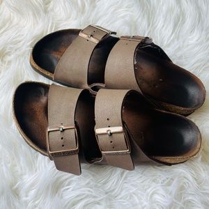 Birkenstock Mayari Birko-Flor Tobacco Brown Cognac Sandals